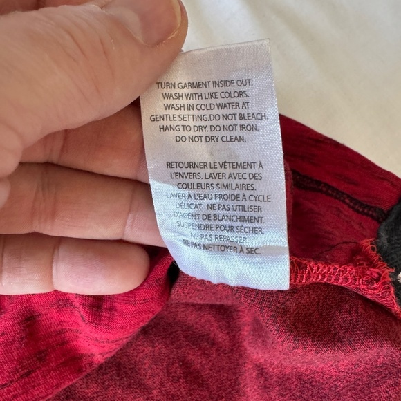 Dark Black by Projek Raw Men's Y2K T-Shirt Long Sleeve Marled Red XXL Streetwear - Picture 10 of 15